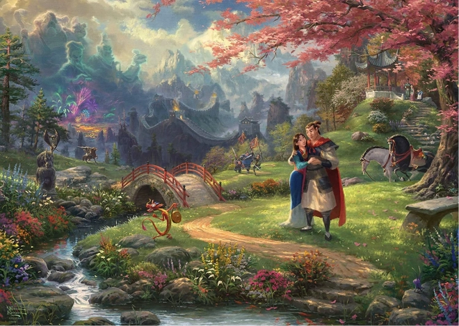 Puzzle SCHMIDT Mulan – Kærlighedens blomster, 1000 brikker
