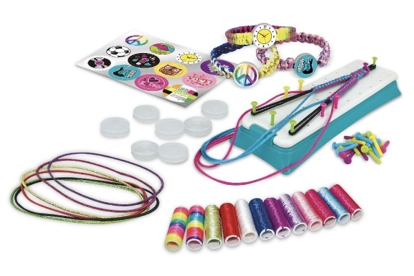 Kreativ sæt Lav dit eget armbånd - strikkevæv med tilbehør i kasse 38x28x6cm