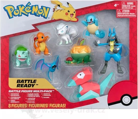 Sæt af 8 Pokémon-figurer