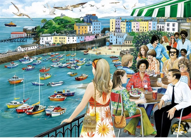 Puslespil Middag i Tenby 1000 brikker
