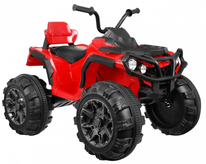 Firehjuls ATV 2,4GHz på batteri til børn Rød + Fjernbetjening + EVA hjul + MP3 radio + Langsom start