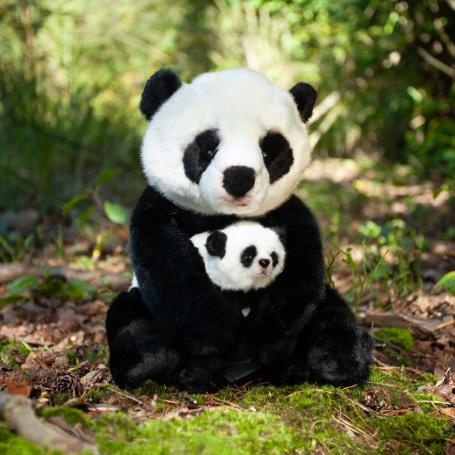 Rappa Plys panda med unger 27 cm MILJØVENLIG