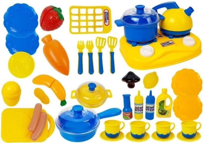 Sæt af plastikkøkkengrej Little Cook Pot