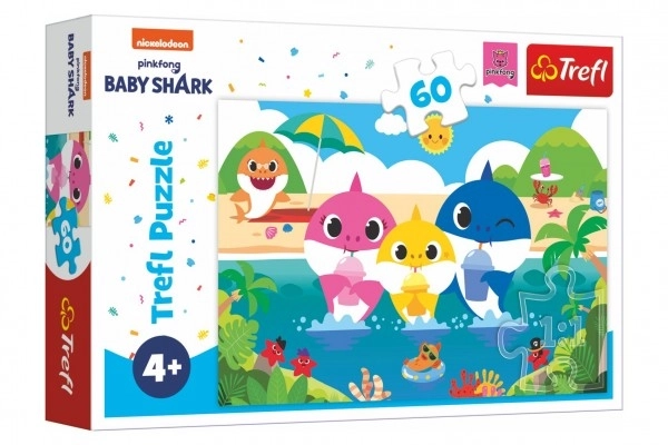 Puslespil - Baby shark 60 brikker