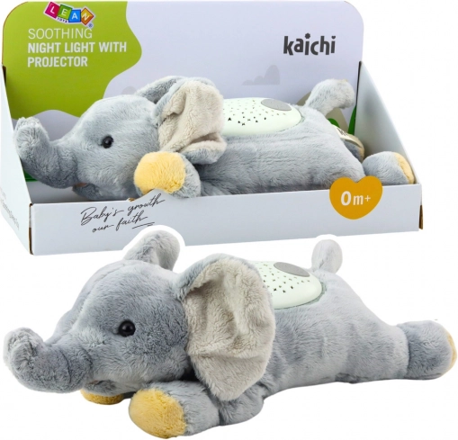 Plys elefant med projektor og lyd