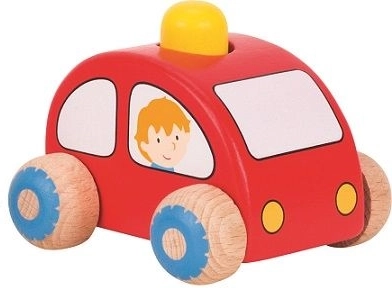 Trælegetøjsbil med horn