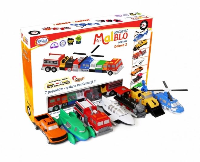 Malblo Magnetiske køretøjer deluxe 2 sæt