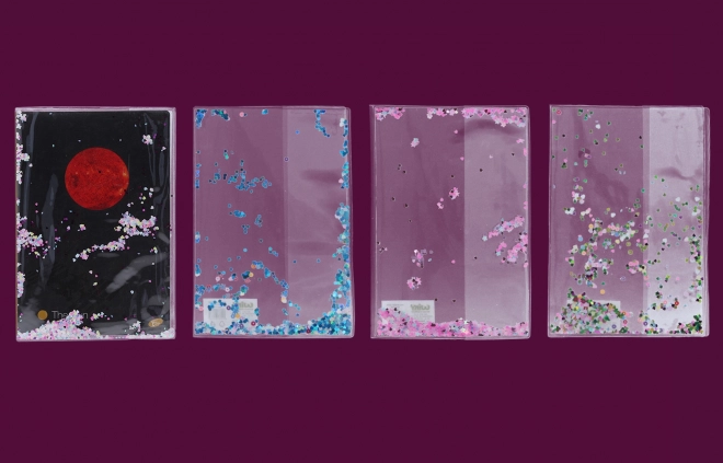 Omslag til notesbog A4 glitter