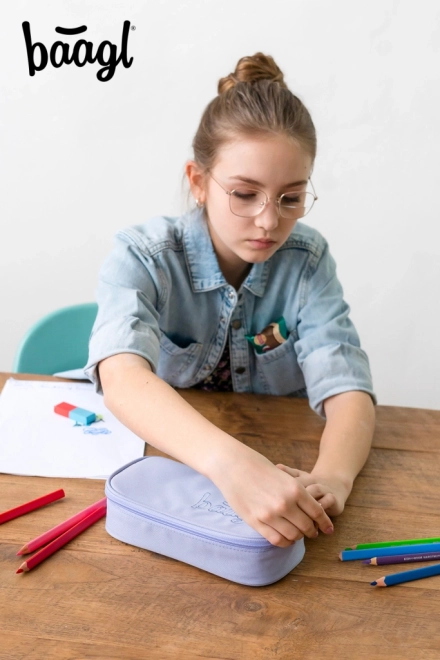 BAAGL Skole penal etui Lilac