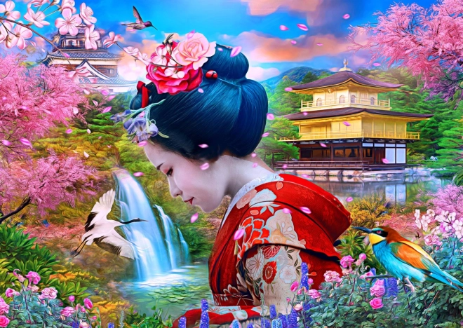 Puslespil Geisha i haven 1000 brikker ENJOY