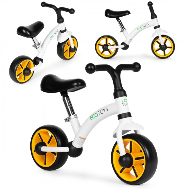 Løbecykel til børn med EVA-hjul, justerbart sæde, sort fra ECOTOYS