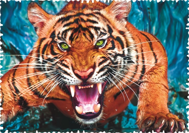 TREFL Crazy Shapes puslespil tigerangreb 600 brikker