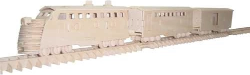 Woodcraft træ 3D-puslespil – tog