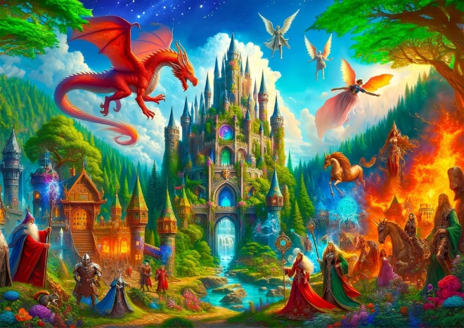 Træpuslespil Fantasy Slot 1010 brikker