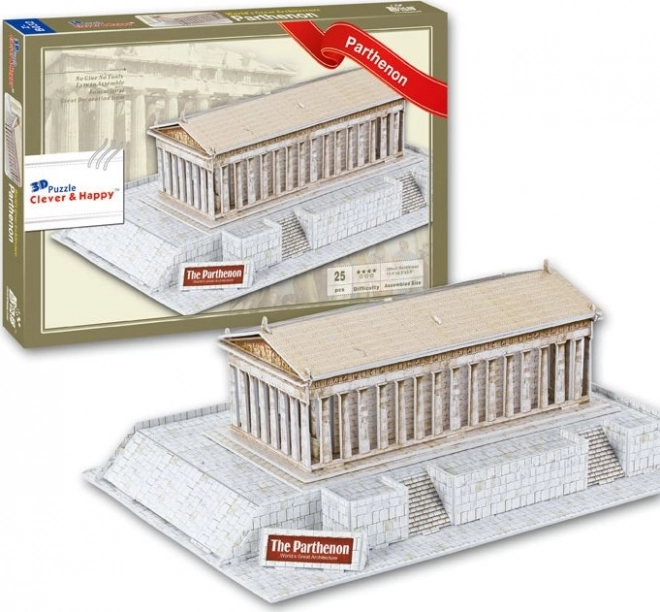 CLEVER&HAPPY 3D puslespil Parthenon, Grækenland 25 dele