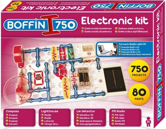 elektronisk byggesæt Boffin I 750 – 750 projekter og 80 komponenter