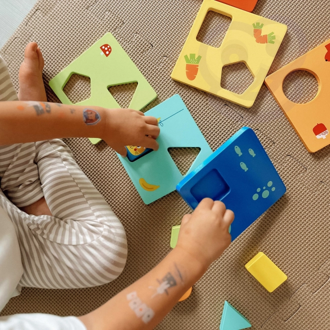 Montessori puslespil former og farver med dyr