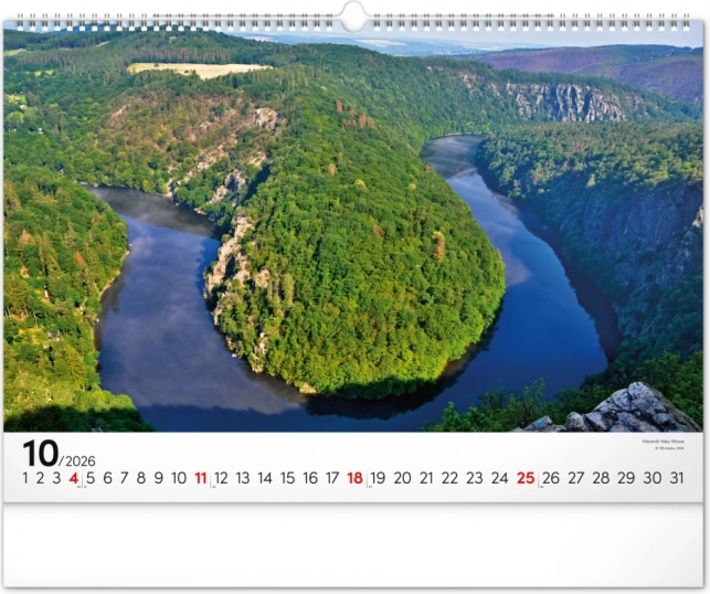 Vægkalender Panoramata Tjekkiet 2026