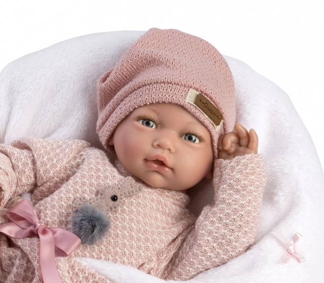 Guca 10220 BLANCA - realistisk babydukke med lyde og blødt stofkrop - 38 cm