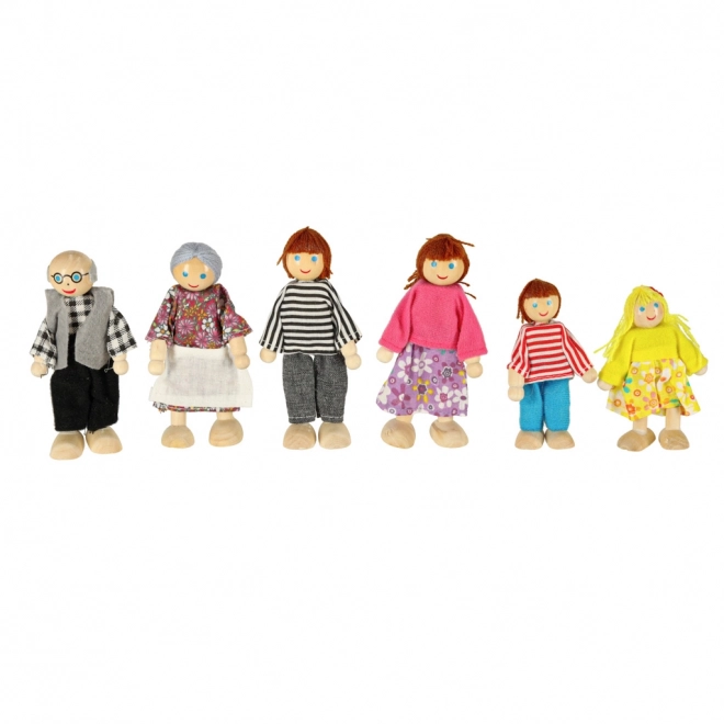 Dukker til dukkehus familie 6 stk