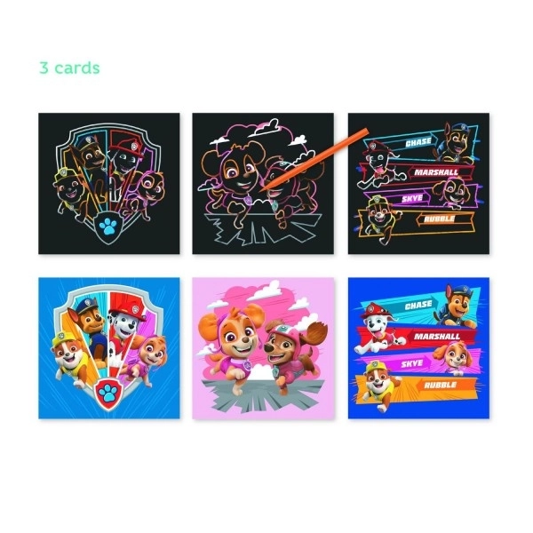 Paw Patrol skrabebilleder farverige 3 stk