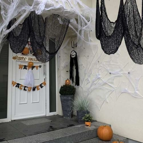 Halloween dekoration spindelvæv 198 x 76 cm