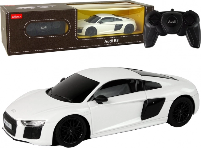 Bil med fjernbetjening Audi R8 1:24 Hvid