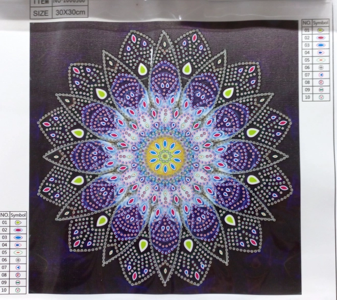 Norimpex Diamantmaling 7D Blå mandala 30x30cm