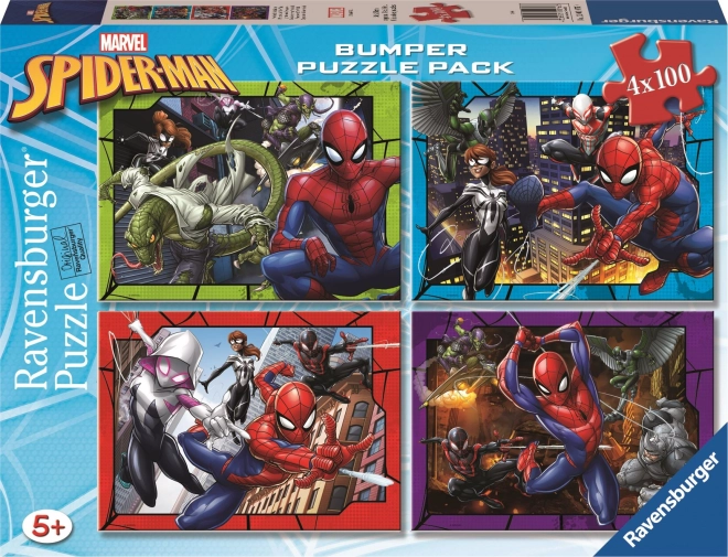 Puslespil Spiderman 4x100 brikker