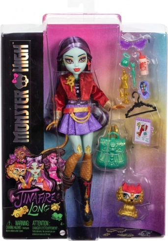 Monster High-dukken Jinafire Long med kæledyr