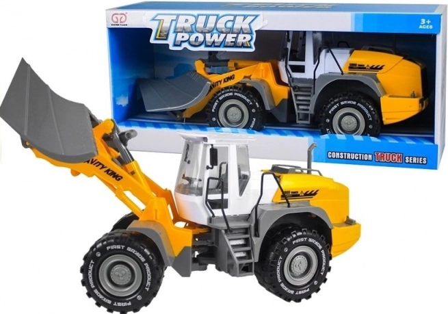 Stor plastbulldozer med drivkraft