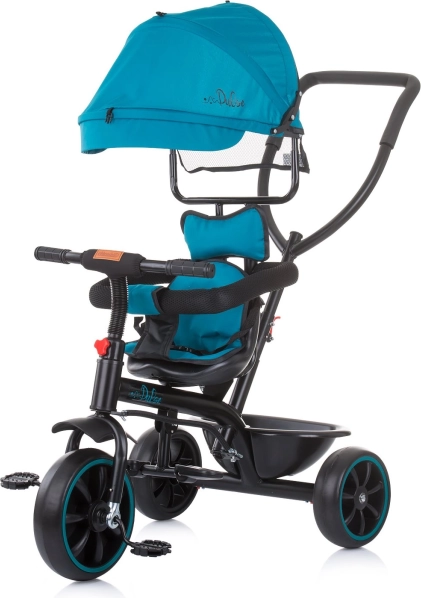 Trehjulet cykel med kaleche 2-i-1 – Avocado