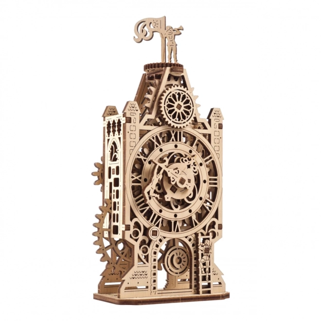 Ugears 3D træ mekanisk puslespil Ur-tårn