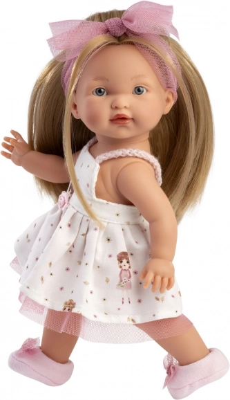 Realistisk dukke Llorens Valeria med fuld vinylkrop - 28 cm