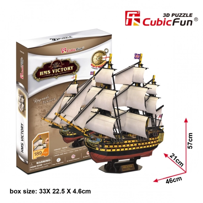 3D puslespil sejlskib HMS Victory