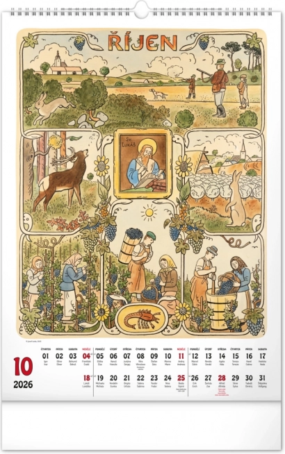 Vægkalender Josef Lada 2026
