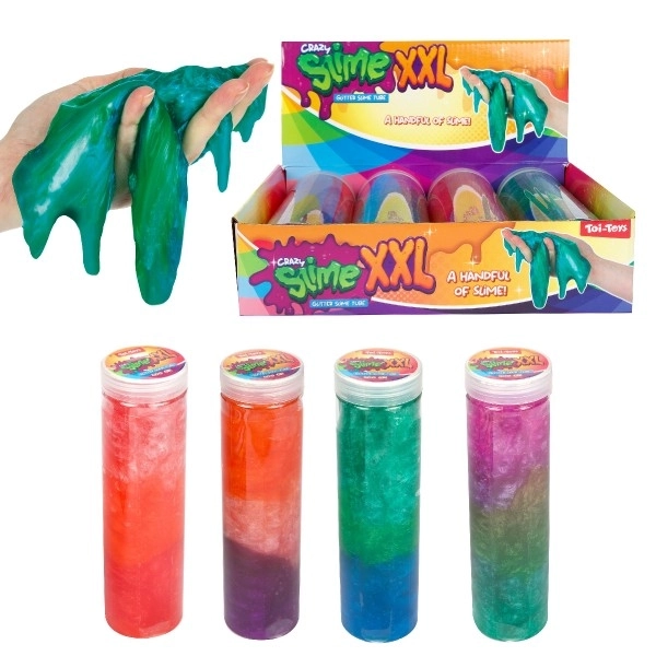 Slim - glitrende masse 400g 20cm i plasttube 4 farver 4 stk i boks