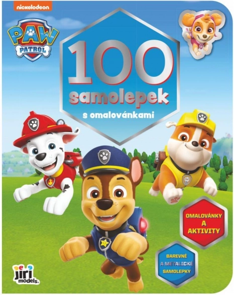 Klistermærkehæfte med malebog 100 klistermærker PAW PATROL 21,5 × 28 cm