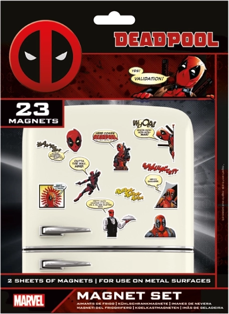 Sæt med Deadpool-magneter