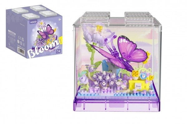 Byggesæt mini KOCO Sommerfugl plastik 471 stk i æske 11x12x11cm