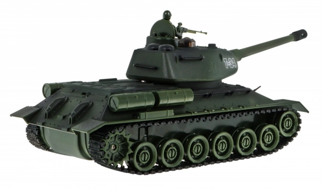 Fjernstyrede 2 tanke T-34 vs. Tiger til børn 3+ Skydemodeller 1:28 + Stor tankkamp + Lysende lyde