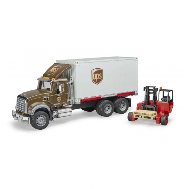 Bruder lastbil Mack UPS med gaffeltruck