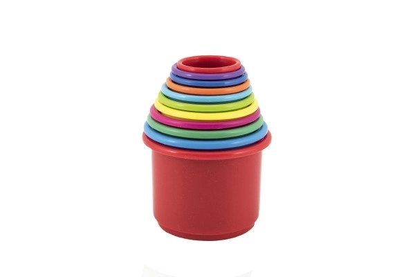 Kubus pyramide stabel-leg pyramide rund plast 11stk i kasse 11x20x11cm 12m+