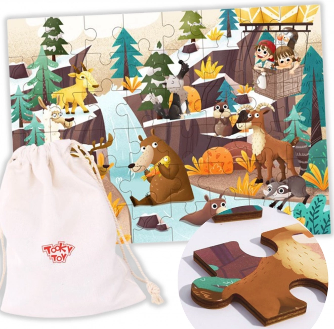 Tooky Toy puslespil Alperne - Dyr og landskab