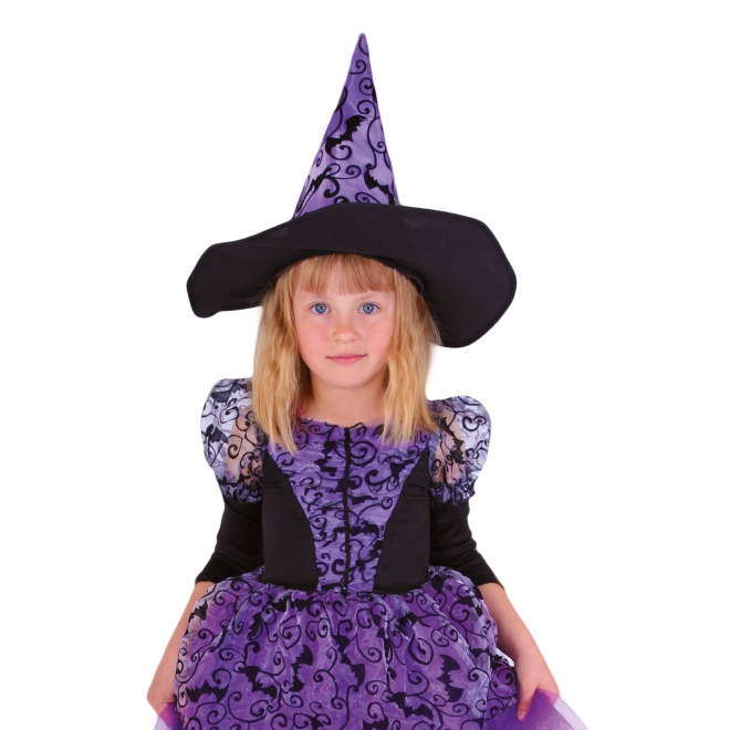 Børnekostume hekse lilla (M)