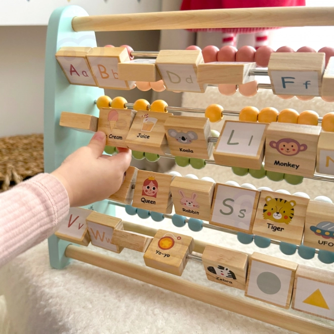 Træ uddannelsesmæssige kugleramme og alfabet Tooky Toy