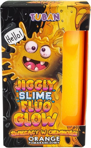 Tuban jiggly slime fluo orange, selvlysende i mørke 430 g