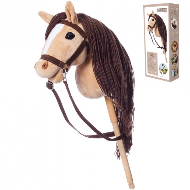 HOPPIHORSE kæphest hobby horse størrelse A3 beige