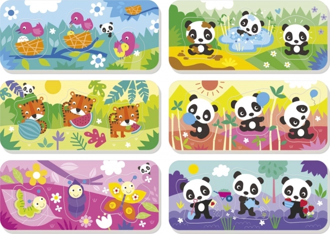 EDUCA Baby indsætning Panda Bimba og venner 6x3 brikker