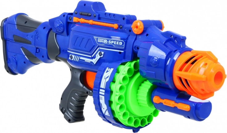 Halvautomatisk tromleblaster med hurtig skudafgivelse